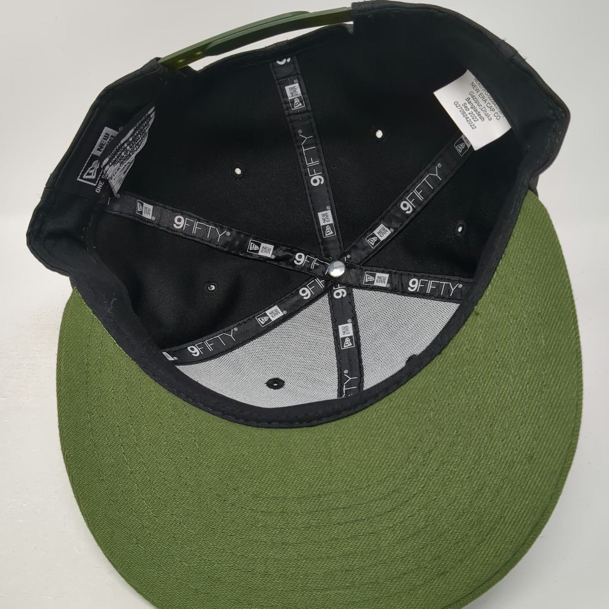 New Era Snapback Black Green One Size Camo Flat Brim Deep Clothing Brand Hat