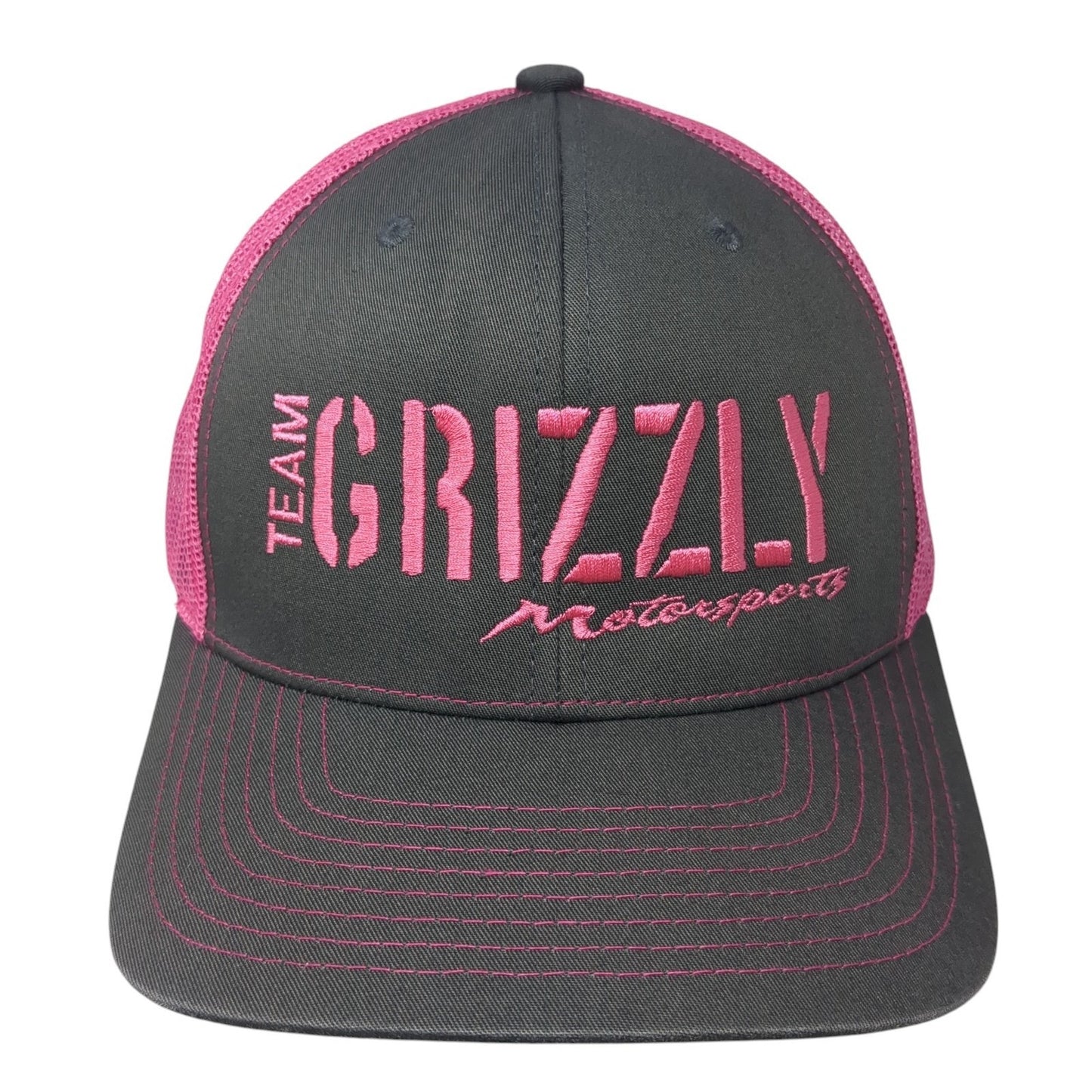 Team Grizzly Motorsports Snapback Trucker Hat Multi OS Adjustable Richardson