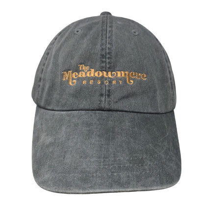 The Meadowmere Resort Slideback Hat Gray One Size Embroidered 6 Panel Adams