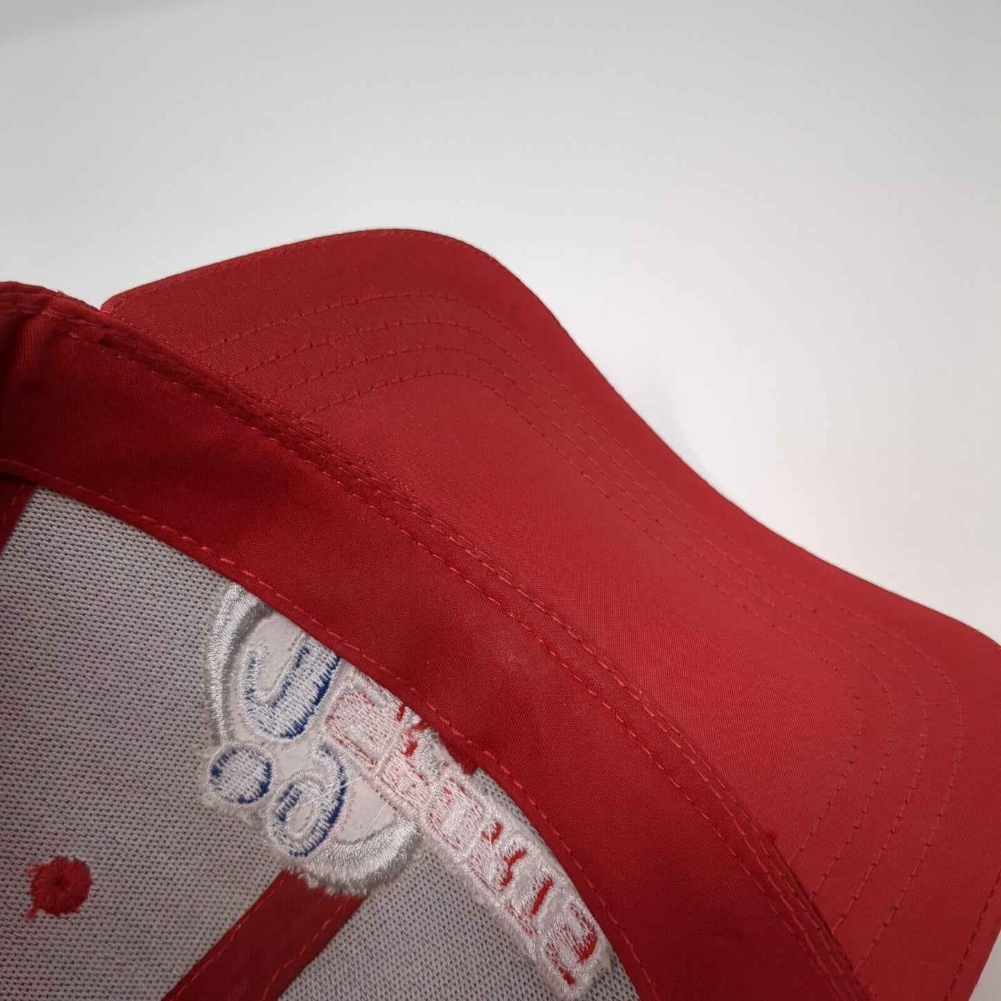 i9 Sports Strapback Hat Red One Size Adjustable Embroidered 6 Panel Polyester