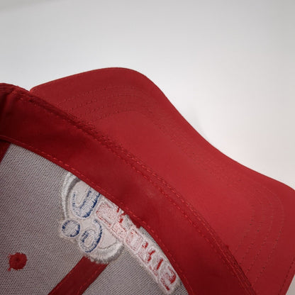 i9 Sports Strapback Hat Red One Size Adjustable Embroidered 6 Panel Polyester