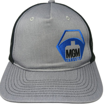 Port Authority Trucker Hat Gray Black One Size MGM Targets Shooting Mesh Back