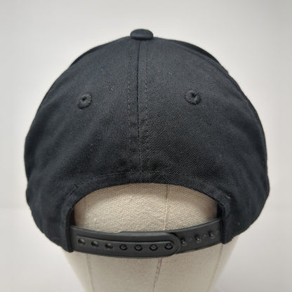 KB ETHOS Snapback Hat Black One Size Solid Adjustable Blank 6 Panel