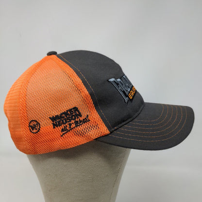 Franklin Equipment Mens Snapback Mesh Back Hat Gray Orange Size OSFM Embroidered