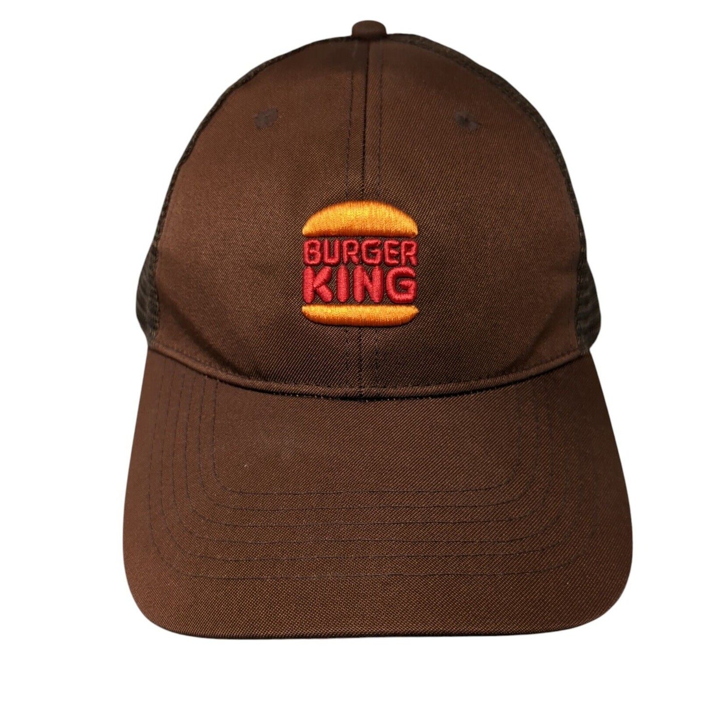 Burger King Snapback Trucker Hat Brown OS Adjustable Embroidered Mesh Back