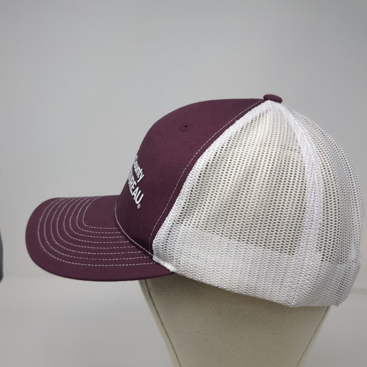 Richardson Trucker Hat Black One Size Mesh Back Snapback Ada County Farm Bureau