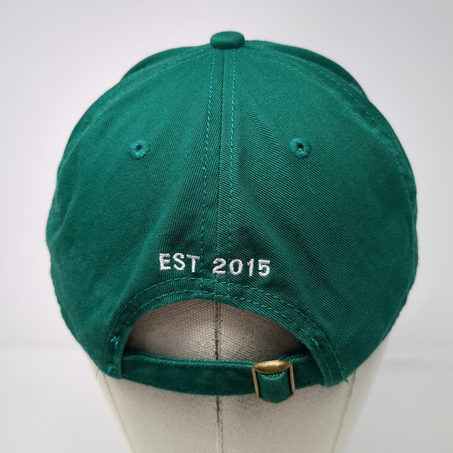 Getaway Baseball Cap Green One Size Slideback Hat EST 2015 Cotton Unstructured