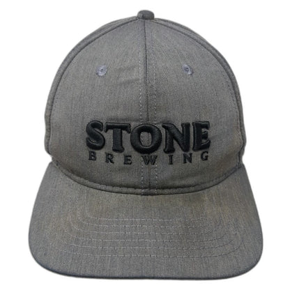 Stone Brewing Snapback Hat Gray One Size Embroidered Logo 6 Panel Baseball Cap