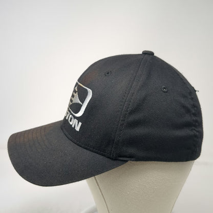 Easton Baseball Cap Black M Embroidered Logo Flexfit Yupoong Curved Brim Hat