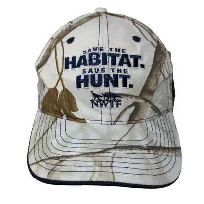 Save The Habitat Save The Hunt NWTF Strapback Hat Camo OSFM W/Tags