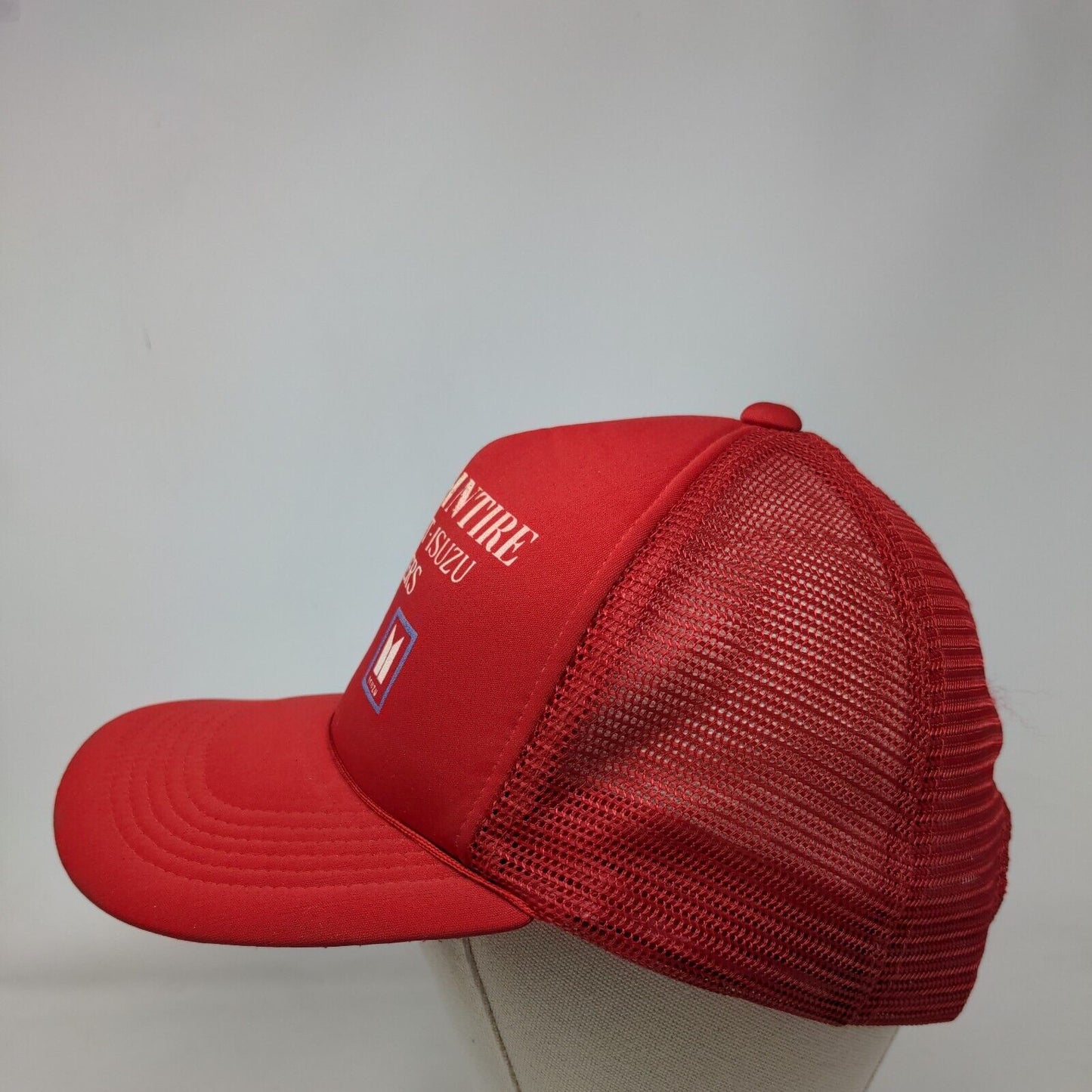 Dave McIntire Chevrolet-Isuzu Centers Snapback Trucker Hat Red OSFA Mesh Back
