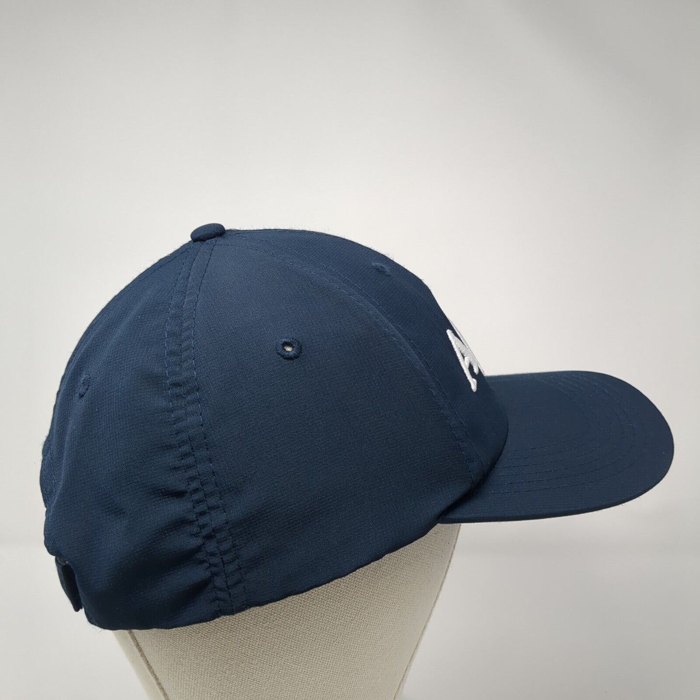 AJGA Strapback Hat Blue One Size Solid Adjustable Embroidered Imperial