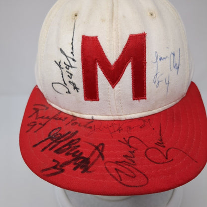 Letter M Snapback Hat Multicolor One Size Adjustable Embroidered 6 Panel