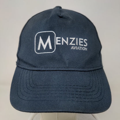 Menzies Aviation Strapback Hat Blue OSFA Embroidered Adjustable