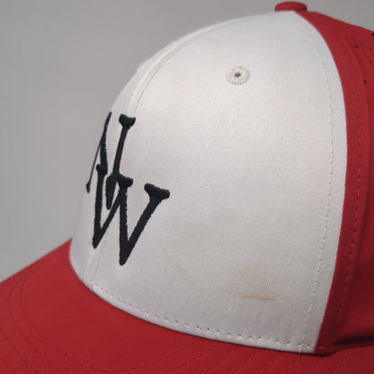 NW Fitted Hat Red XL Embroidered Laser Cut Vent Holes Richardson PTS 30