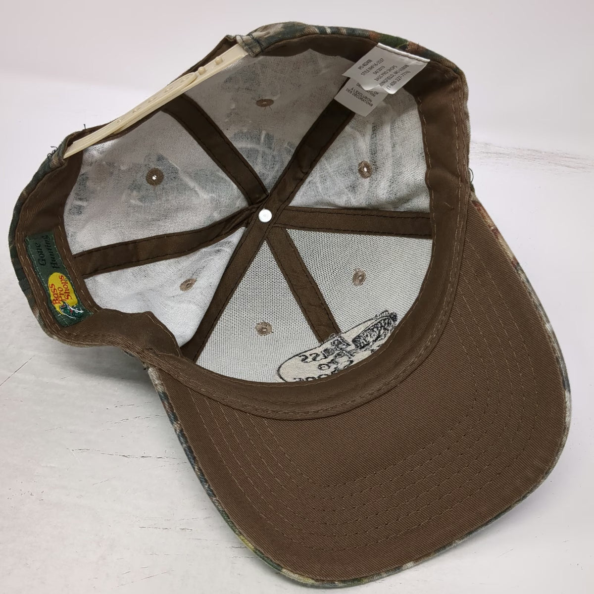 Bass Pro Shops Snapback Hat Green One Size Camouflage Fishing Bass Fish Logo