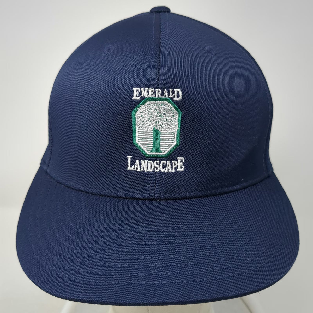 Sport-Tek Baseball Cap Blue M Flexfit Emerald Landscape Logo Embroidered Hat