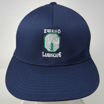 Sport-Tek Baseball Cap Blue M Flexfit Emerald Landscape Logo Embroidered Hat