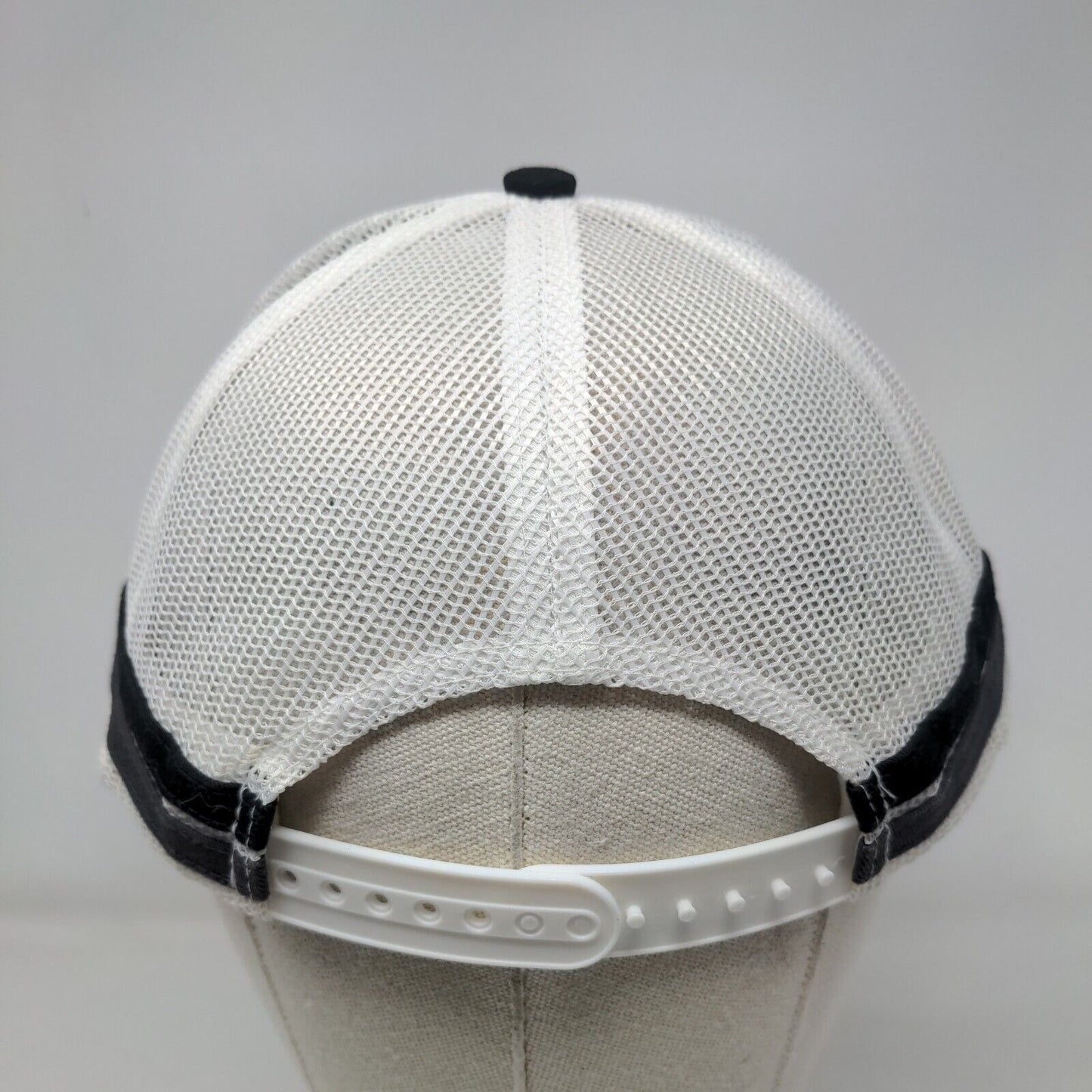 Idaho Snapback Trucker Hat Black One Size Adjustable Mesh Back Port Authority
