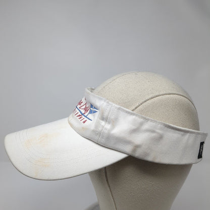 Bodega Bay California Strapback Sun Visor Hat White One Size Adjustable