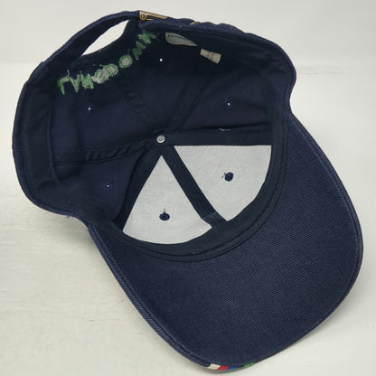 Lansdowne Baseball Cap Blue One Size Six Nations Rugby Patch Stripes Hat Cotton
