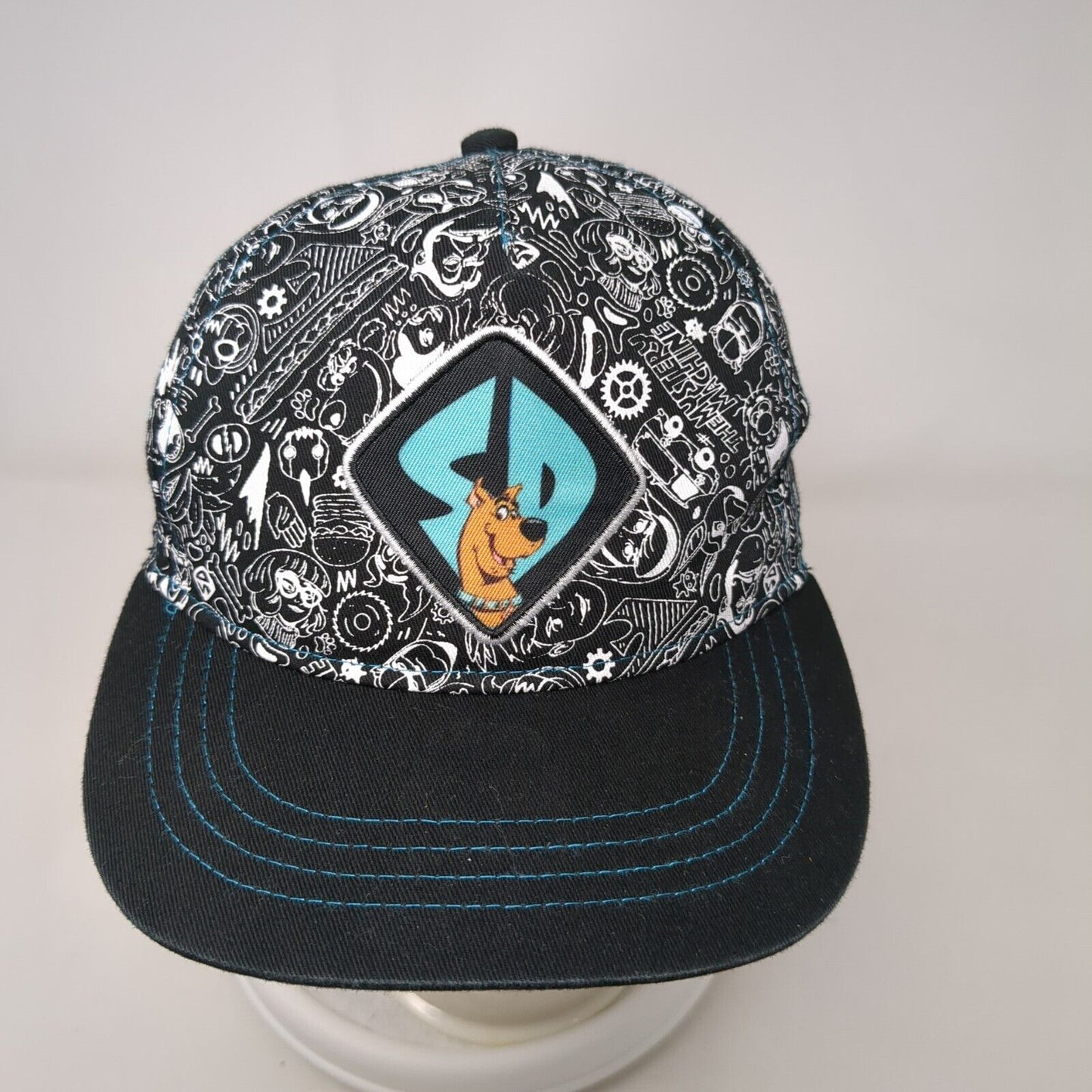 Scooby-Doo Snapback Hat Multicolor One Size All Over Print Adjustable