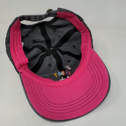 Vacay Babe Slideback Hat Black Gray OSFM Adjustable Embroidered Vented Holes