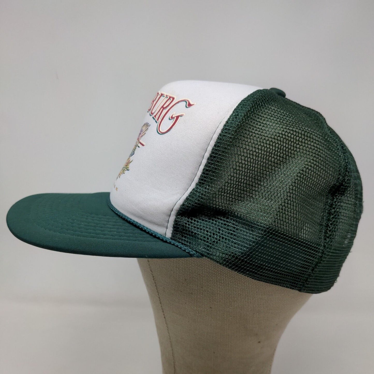 Cobra Men's Snapback Mesh Back Trucker Hat Green White OSFA Graphic Logo