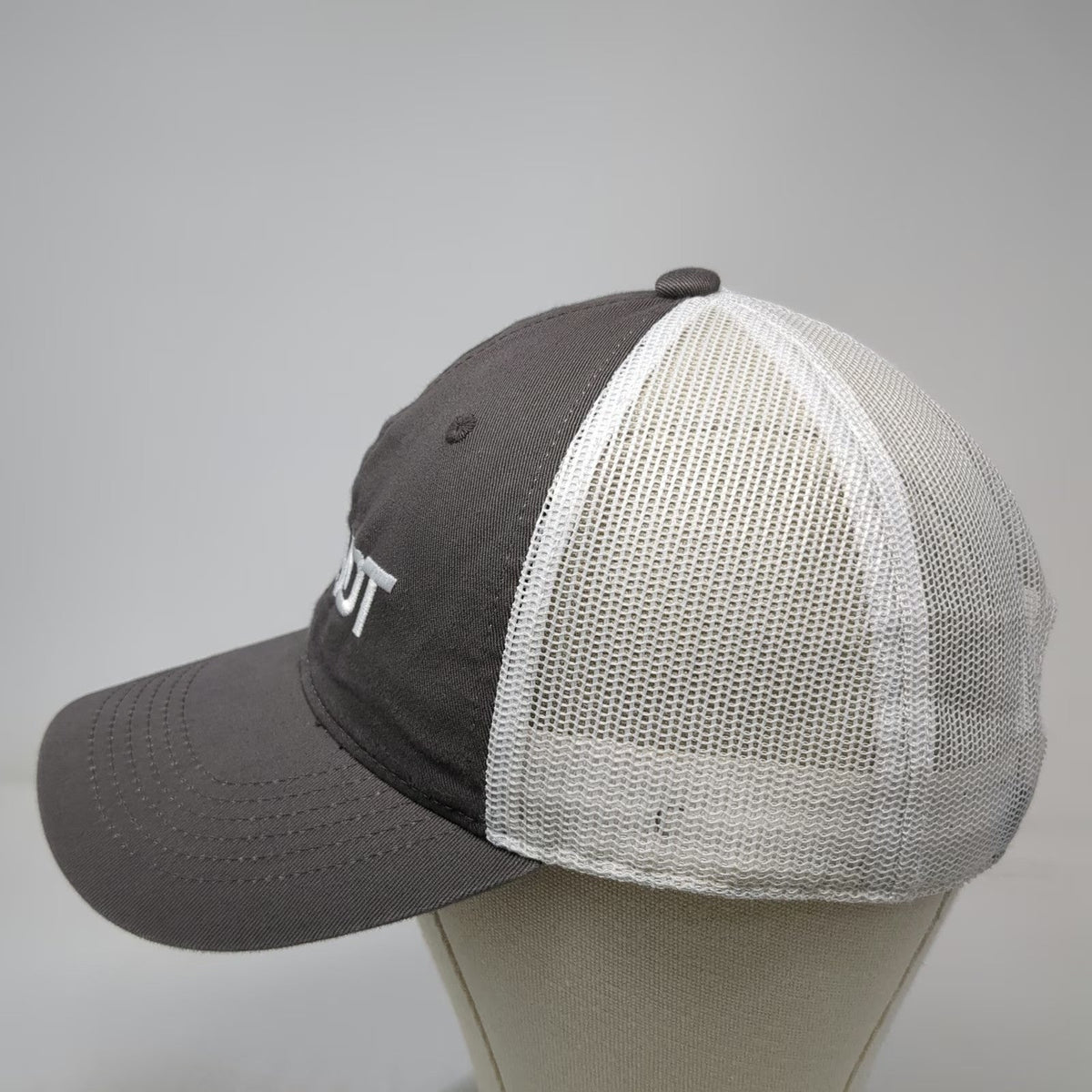Outdoor Cap Gray One Size Baseball Brandt Embroidery Mesh Back Strapback Hat