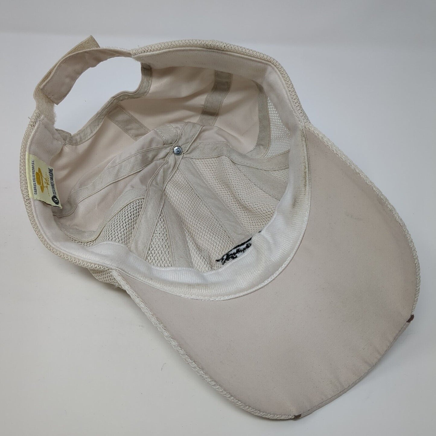 Gabriel Feliu Pedro SL Strapback Hat Tan 57cm Adjustable Embroidered Breathable