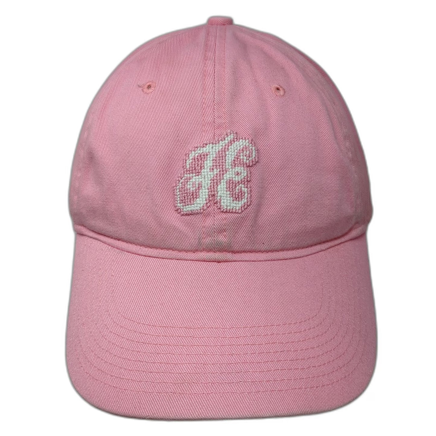 Smathers & Branson Baseball Cap Pink One Size 1965 Needlepoint Adjustable Hat