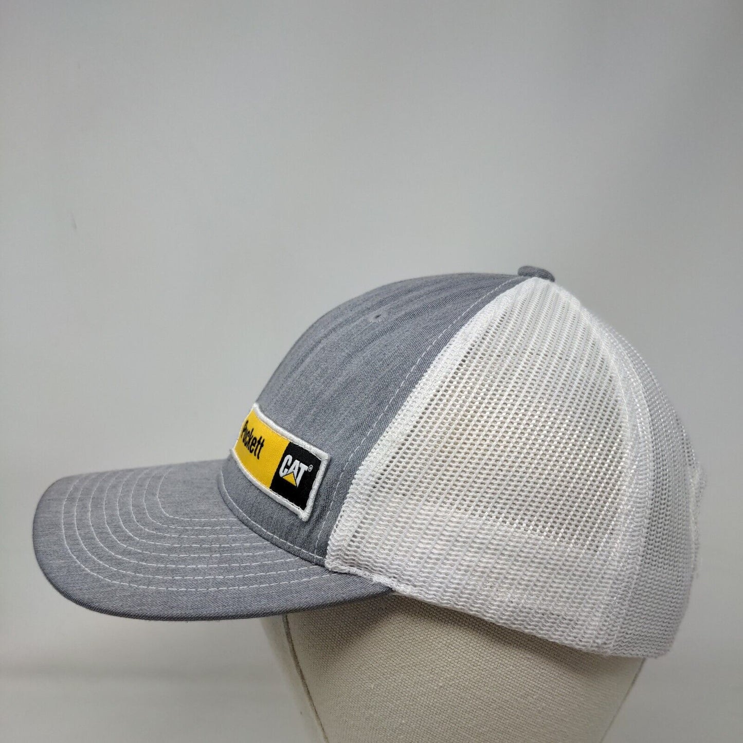 Puckett CAT Snapback Trucker Hat Gray One Size Adjustable Mesh Back Richardson