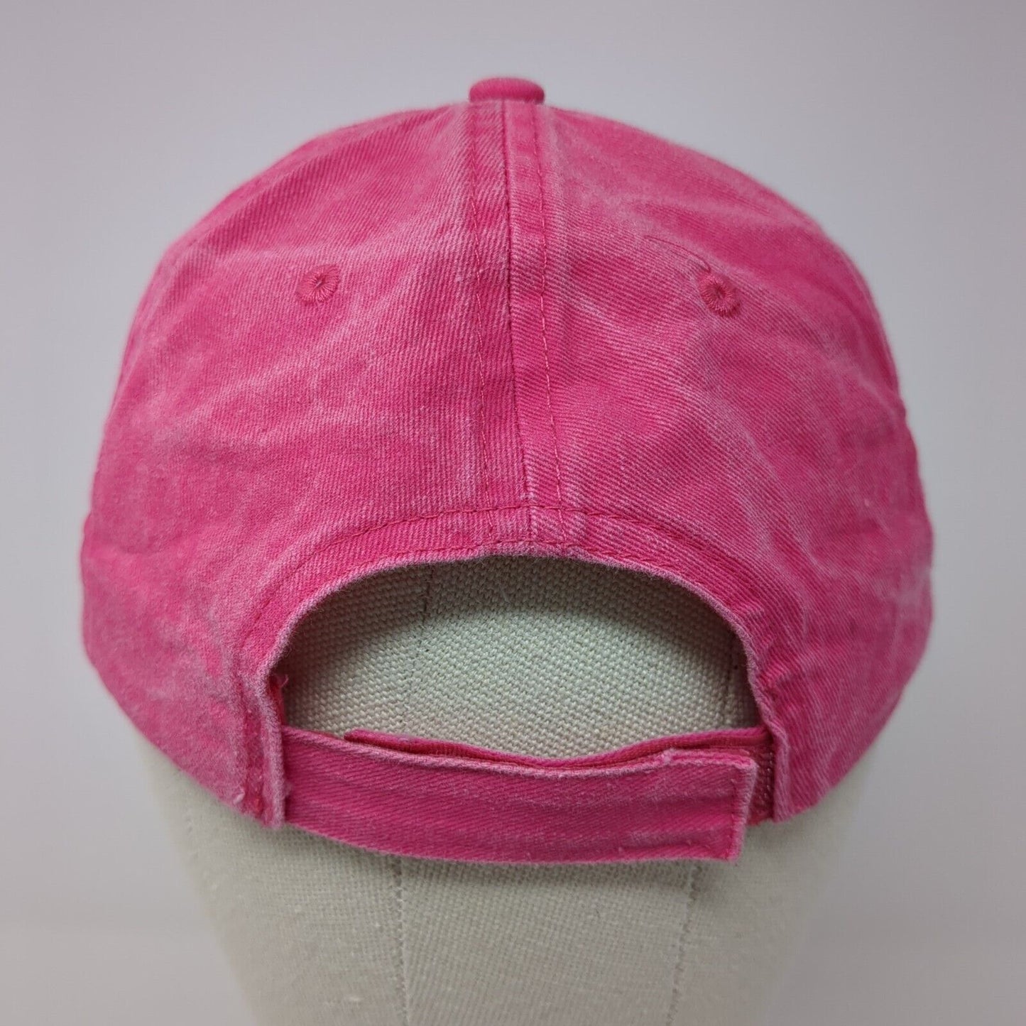 Unbranded Strapback Hat Pink One Size Adjustable Vented Holes 6 Panel Blank