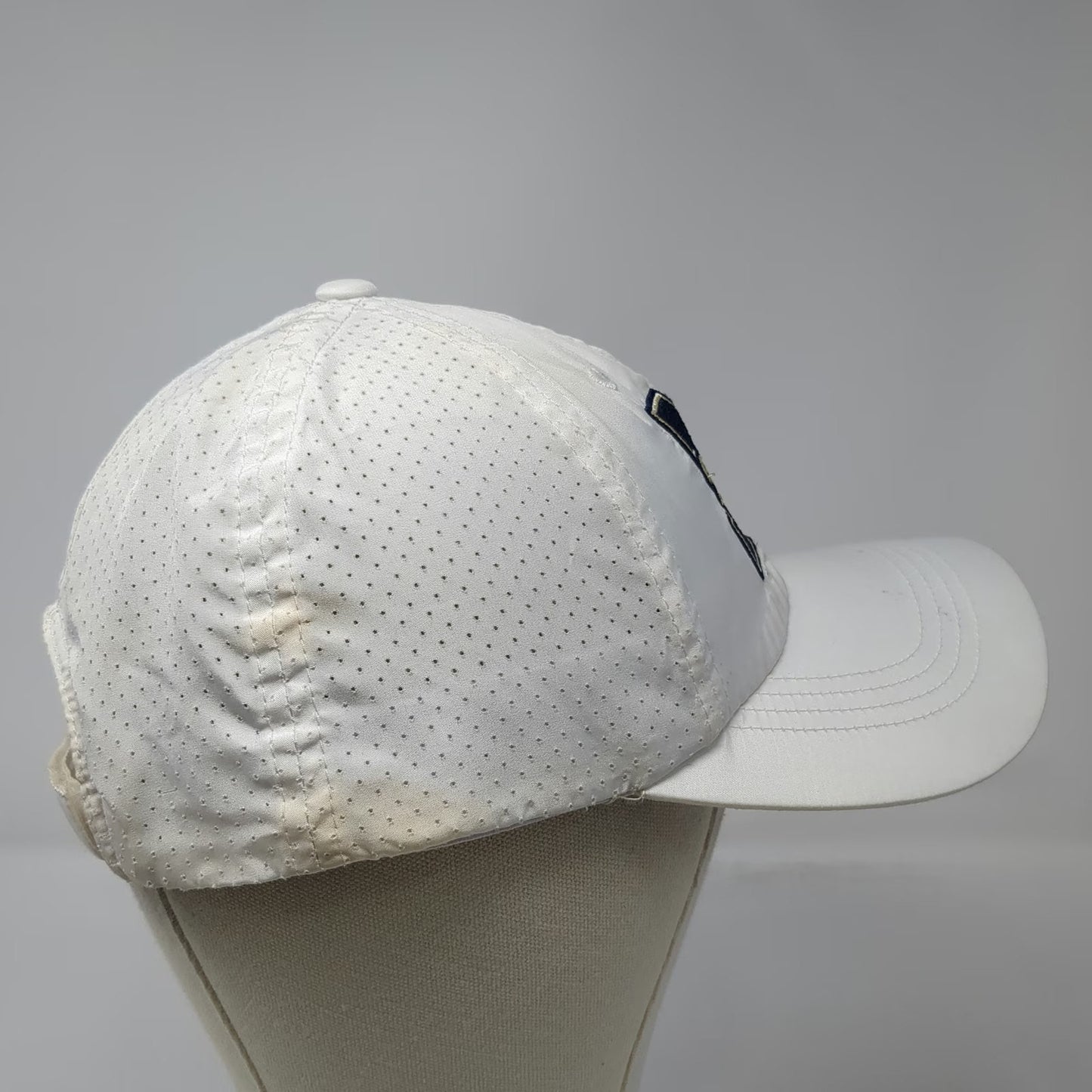 Port Authority Vikings White Baseball Cap One Size Strapback Polyester Mesh Hat