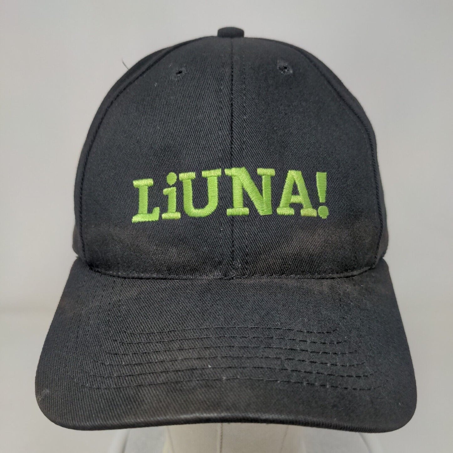 Liuna! Local 120 Fitted Hat Black Large Embroidered USA Flag Patriotic 6 Panel
