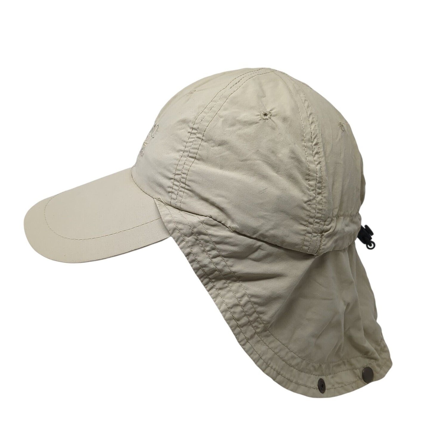 UNEXSO Grand Bahama Toggle Back Hat Tan One Size Adjustable Neck Flap