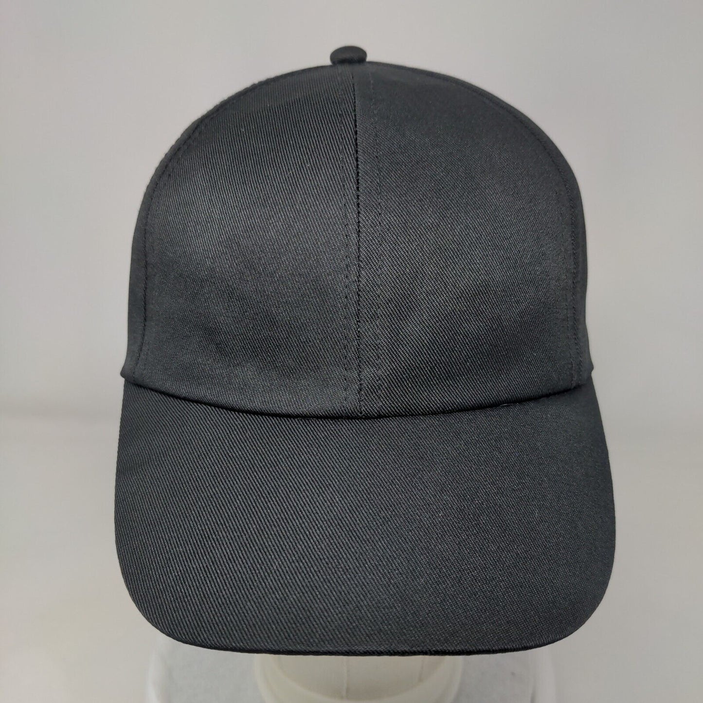 Unbranded Strapback Hat Black One Size Adjustable Blank 6 Panel Solid