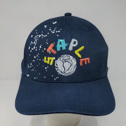 Staple Snapback Hat Blue One Size Adjustable Embroidered 6 Panel Cotton