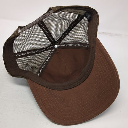 Tecovas Brown One Size Trucker Hat Mesh Snapback Hot Country Hits Logo Patch