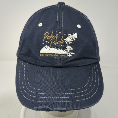 Old Navy Baseball Cap Blue OSFM Pahoa Peak Embroidered Contrast Stitching Hat