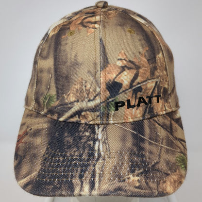 Brown Camo Platt Embroidered Baseball Cap One Size Hat Outdoor Work