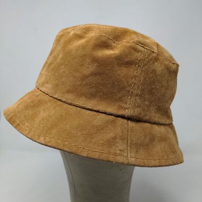 Nine West Women's Bucket Hat Tan Lined Spell Out Logo Button