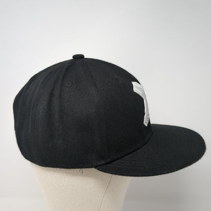 X Snapback Hat Black One Size Adjustable Embroidered 6 Panel Quanhaigou