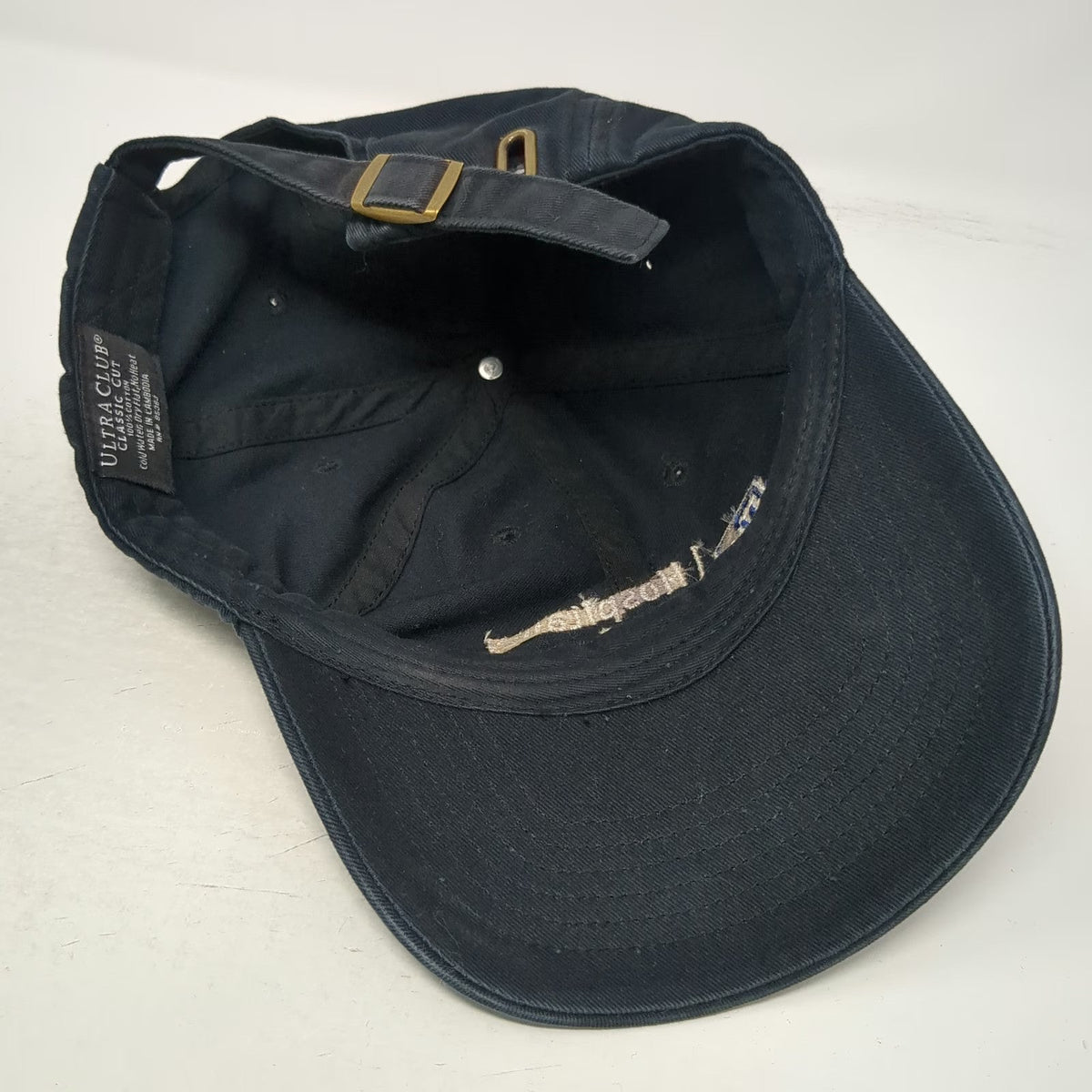 Ultra Club Baseball Cap Black One Size NH Hospitality Services Logo Cotton Hat