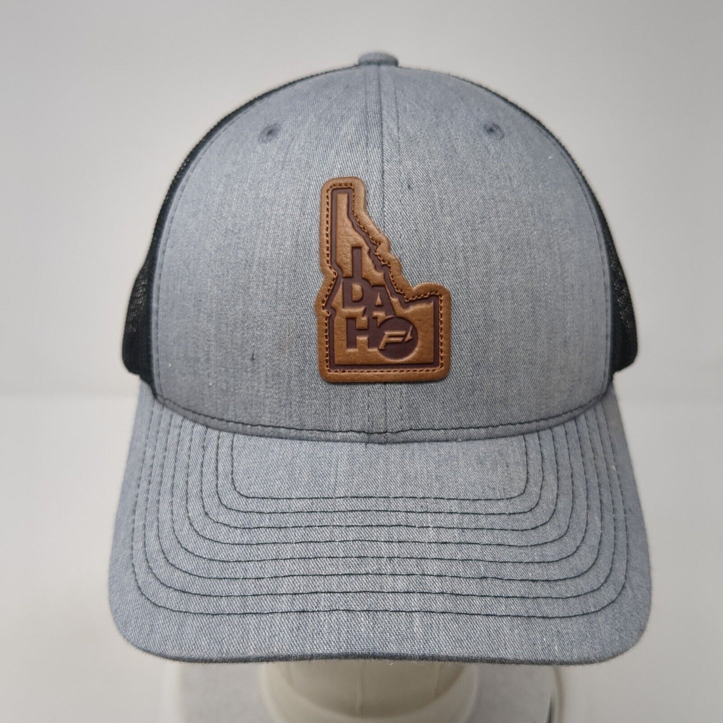 Idaho Snapback Trucker Hat Gray One Size Adjustable Mesh Back Fisherstech