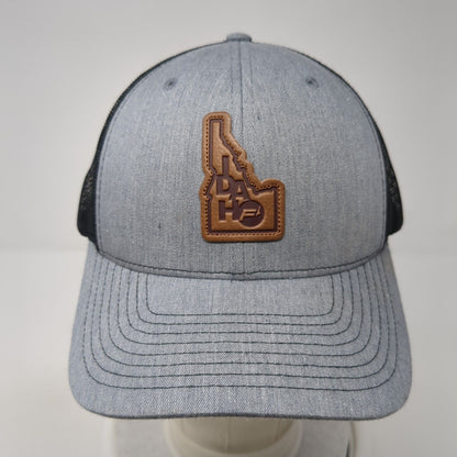 Idaho Snapback Trucker Hat Gray One Size Adjustable Mesh Back Fisherstech