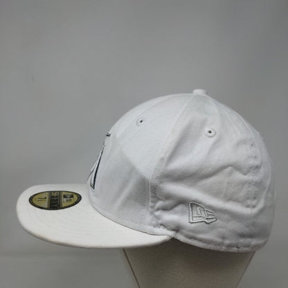 Florida Marlins Fitted Hat White 7 1/2 Embroidered Logo New Era 59Fifty MLB