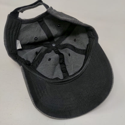 Unbranded Strapback Hat Gray OSFM Adjustable Solid 6 Panel Blank