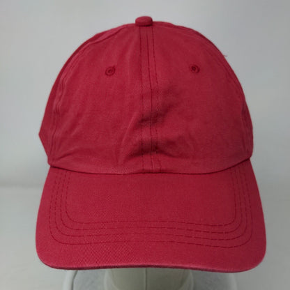 Unbranded Slideback Hat Red OSFA Adjustable Vented Holes 6 Panel Blank