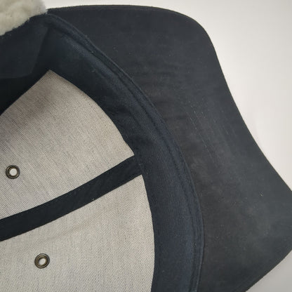 Magic Headwear Fitted Trapper Hat Black XL Faux Fur Lined Ear Flap Blank